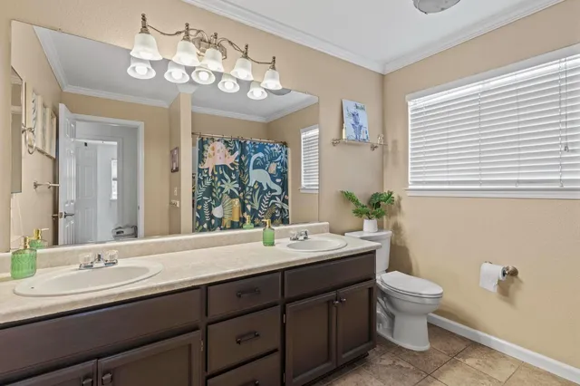 a bathroom with a toilet and a shower curtain