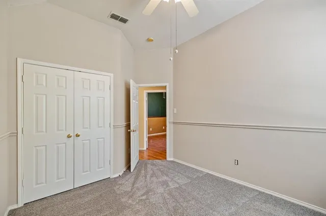 an empty room with an entryway