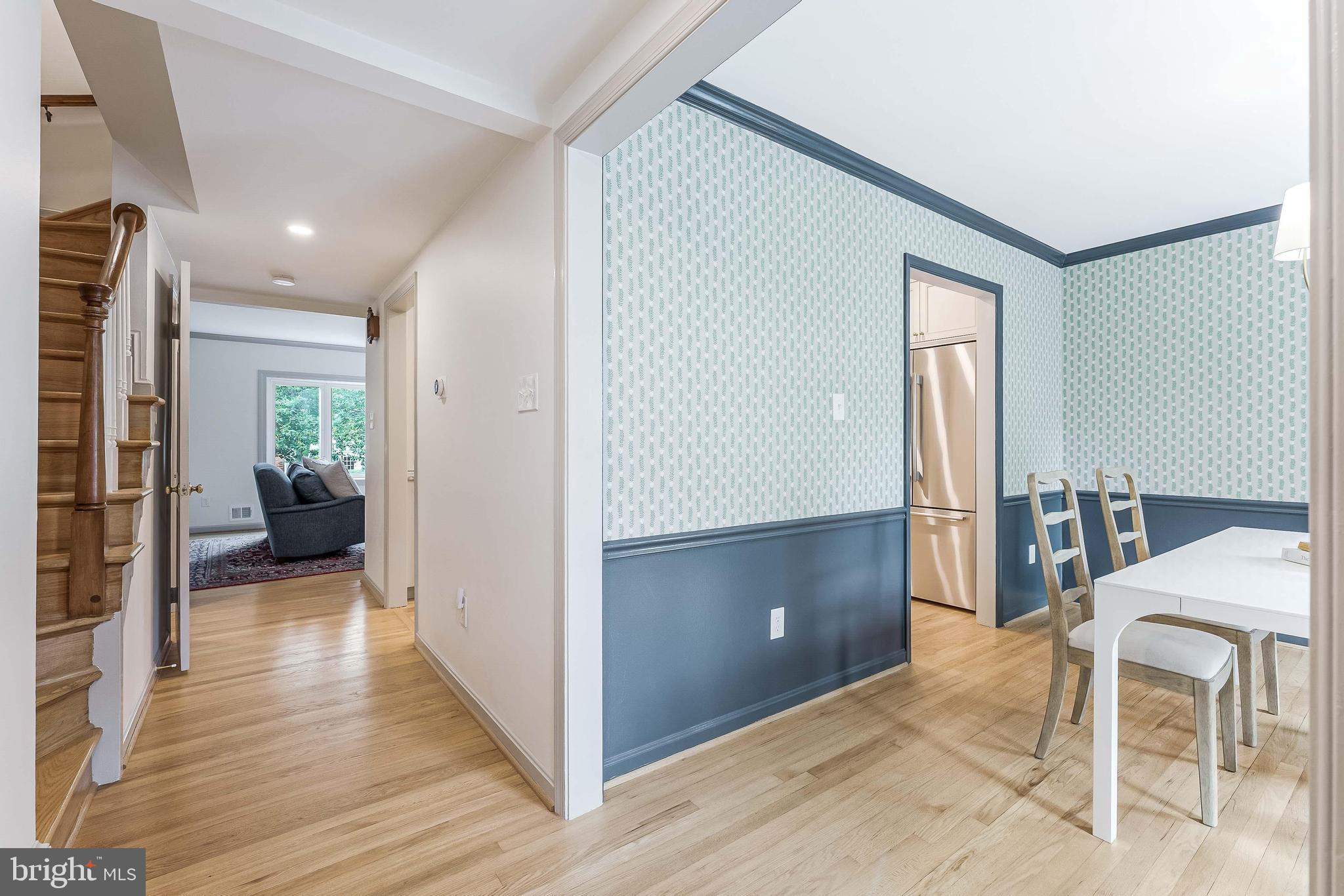 1151 Randolph Road McLean, VA 22101 - Photo 5 of 65 Dining room with beautiful designer wallpaper