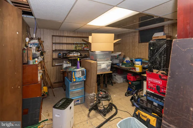 a storage room with washer and dryer