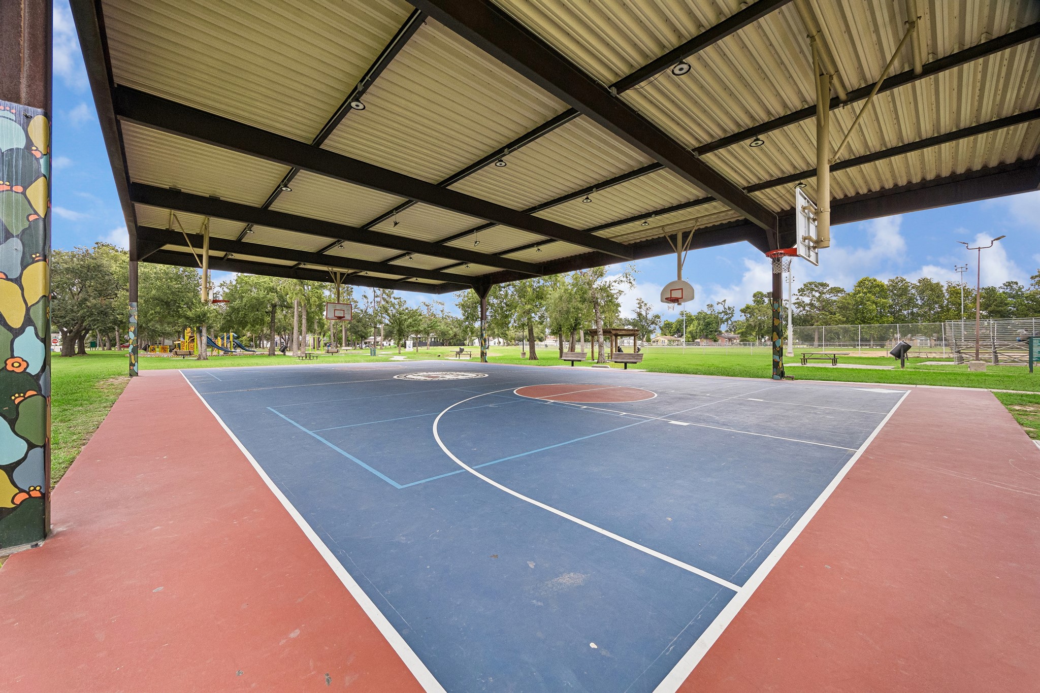 5208 Gano Street Houston, TX 77009 - Photo 6 of 8 Just moments away, residents can enjoy a covered multi-purpose basketball pavilion that allows for year-round recreation, rain or shine. This community amenity offers a great space for sports, exercise, and neighborhood gatherings.