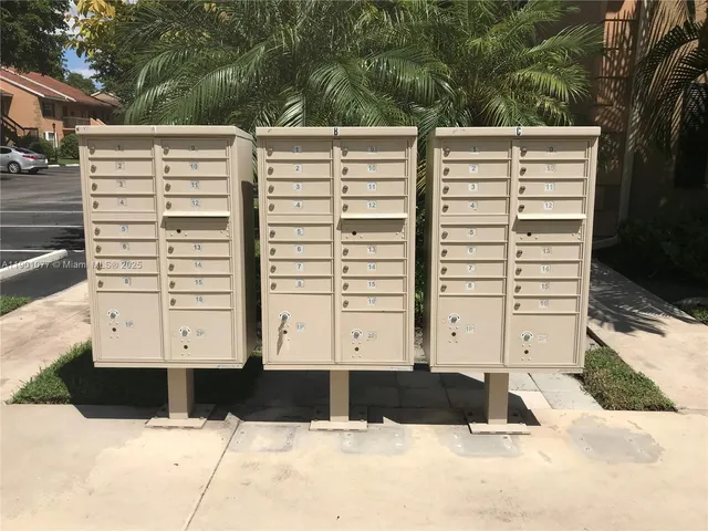 a view of a building with a large window