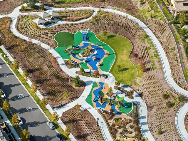 an aerial view of residential building and lake view