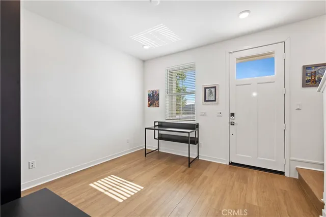 wooden floor and windows in a room