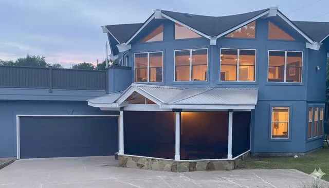 a front view of a house