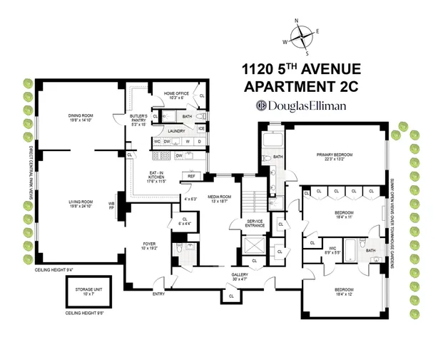 $6,595,000 | 1120 5th Avenue, Unit 2C | Upper East Side