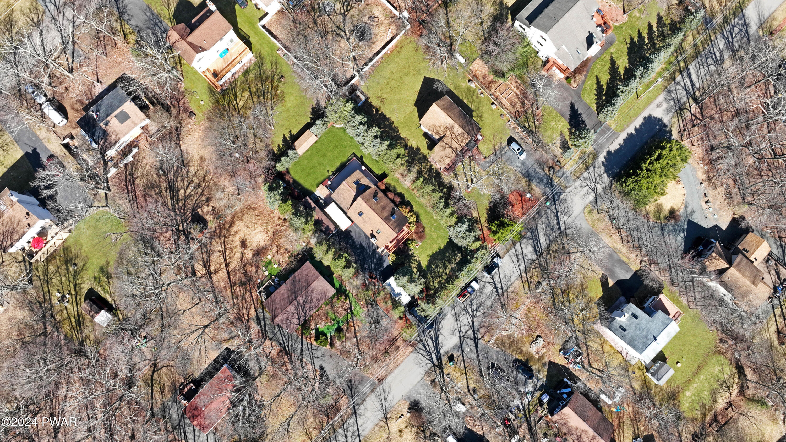 111 Stamford Road Dingmans Ferry, PA 18328 - Photo 12 of 46 an aerial view of a house with yard