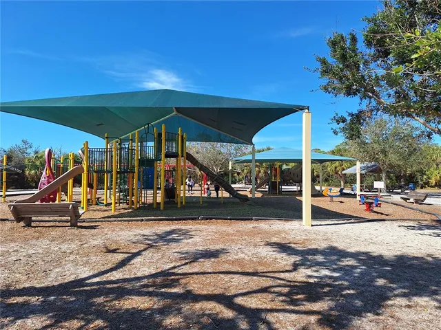 a view of a swimming pool with a yard