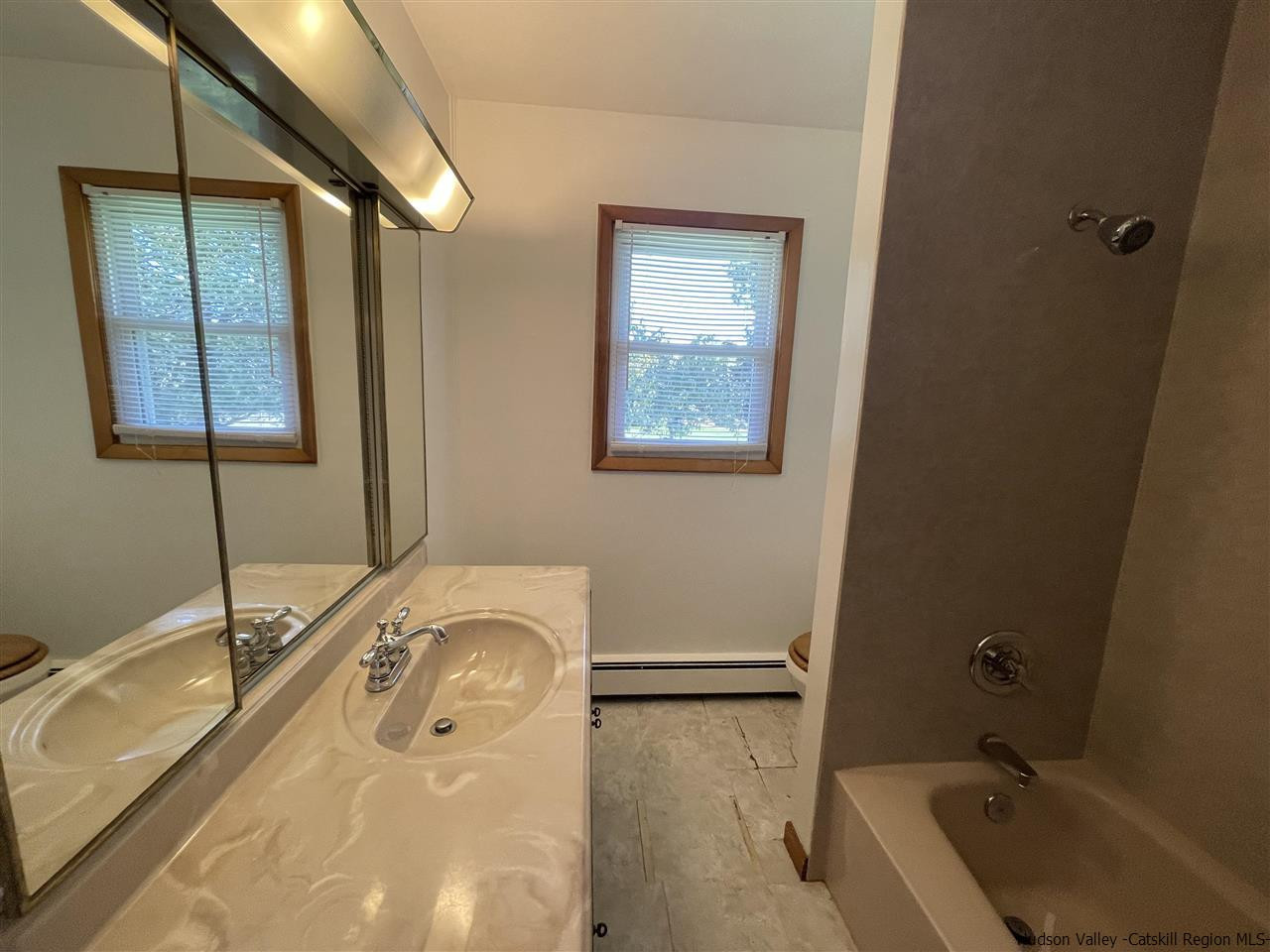 15 Old Lasher Road Saugerties, NY 12477 - Photo 9 of 18 a bathroom with a tub sink and mirror
