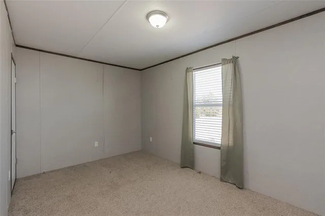 a view of a field with an ocean