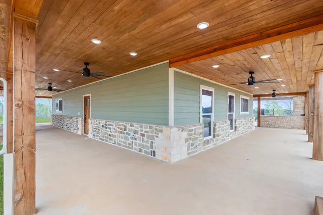 a view of a backyard with a garden