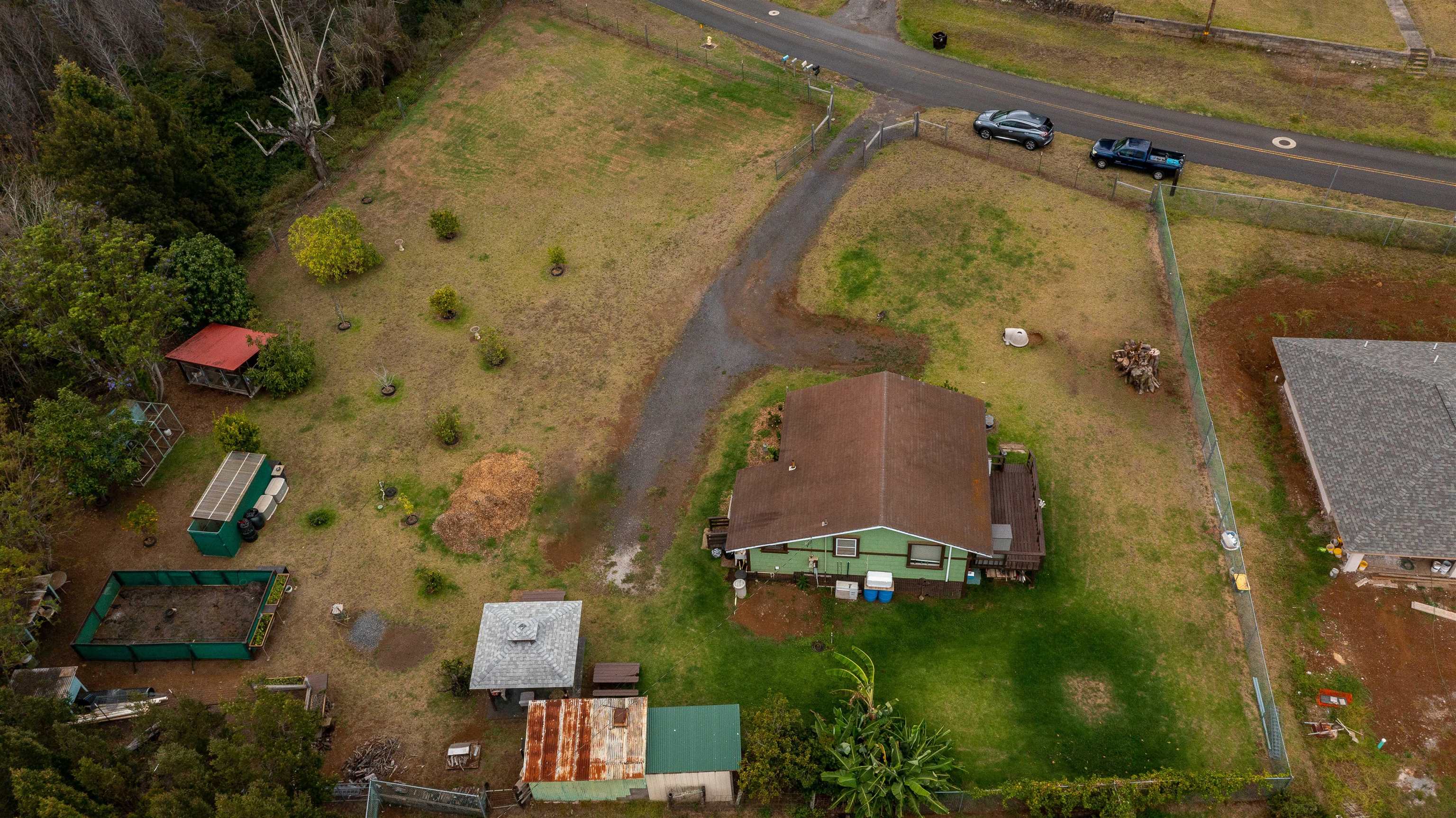 5340 Lower Kula Road Kula, HI 96790 - Photo 19 of 29 an aerial view of a house with a yard