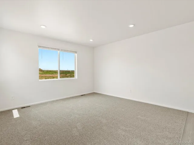 an empty room with a window