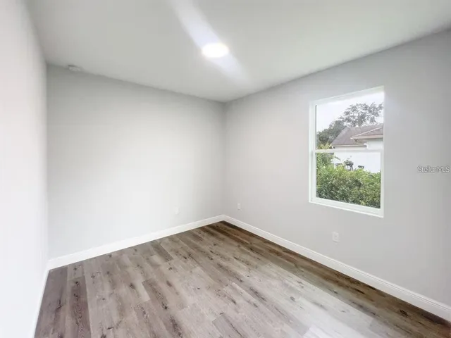an empty room with a window