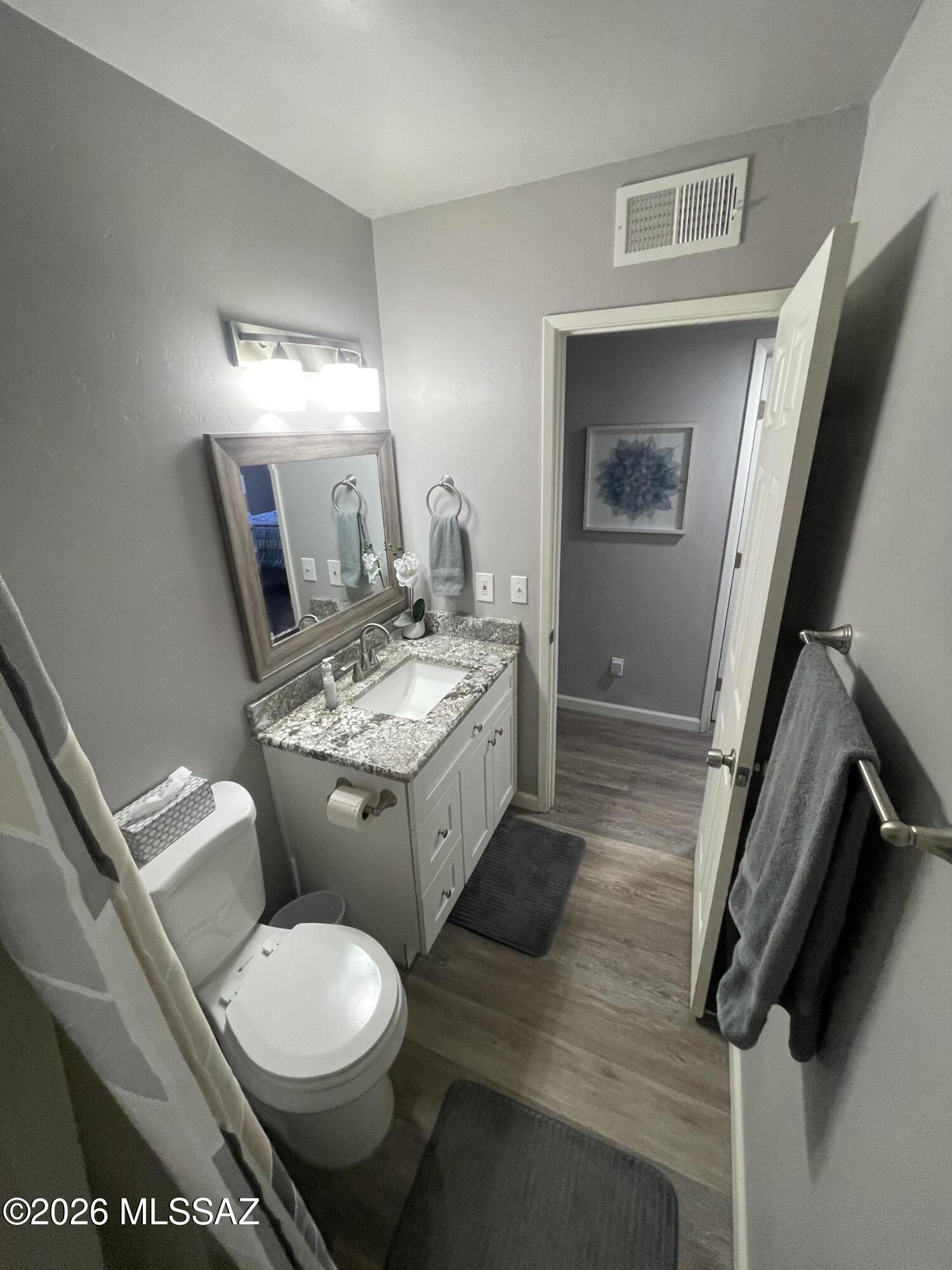 1233 East Halcyon Road Tucson, AZ 85719 - Photo 13 of 17 Hall bathroom with granite countertop