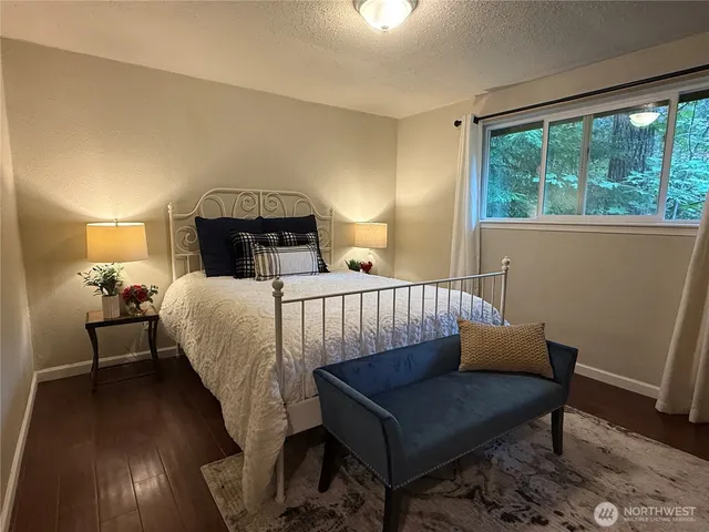 a view of outdoor space with wooden floor