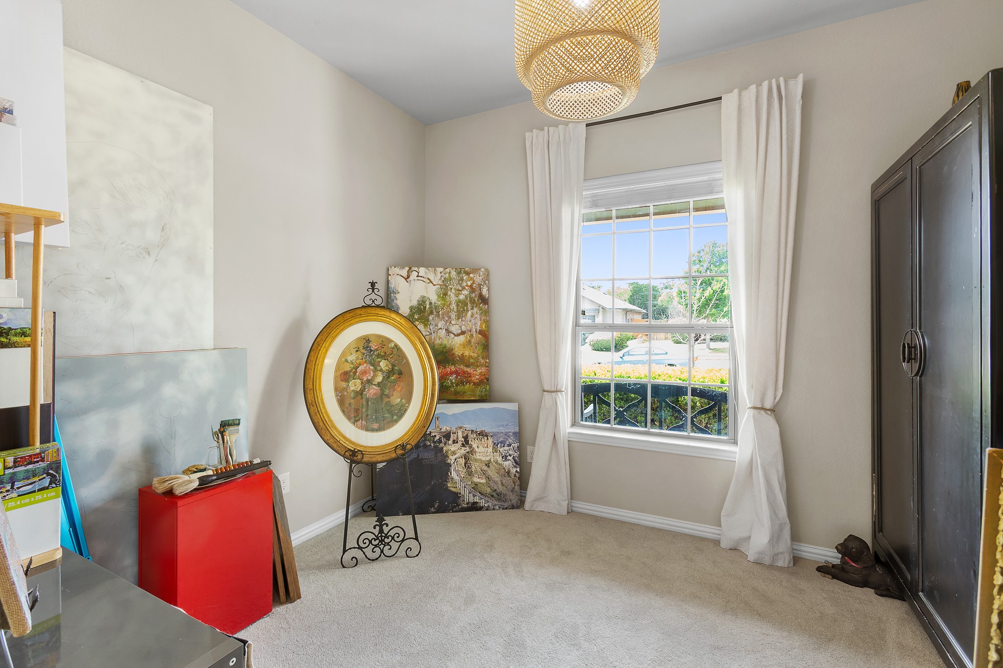 7613 Turnback Ledge Trail Lago Vista, TX 78645 - Photo 14 of 40 Sitting room featuring light colored carpet and baseboards