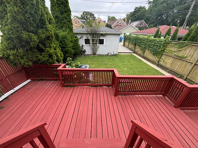 a view of balcony with wooden floor and outdoor space