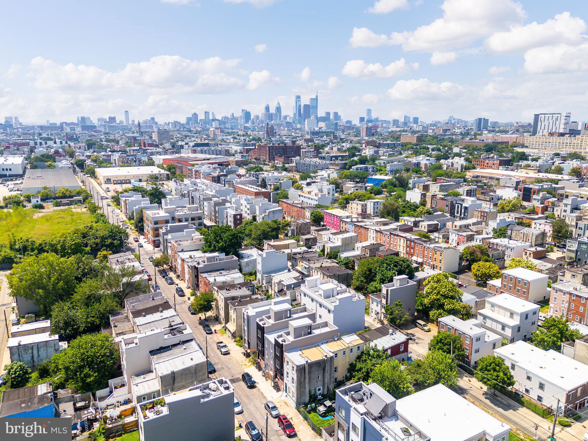 2048 North 3rd Street, Unit 2 Philadelphia, PA 19122 - Photo 24 of 27 an aerial view of a city with lots of residential buildings
