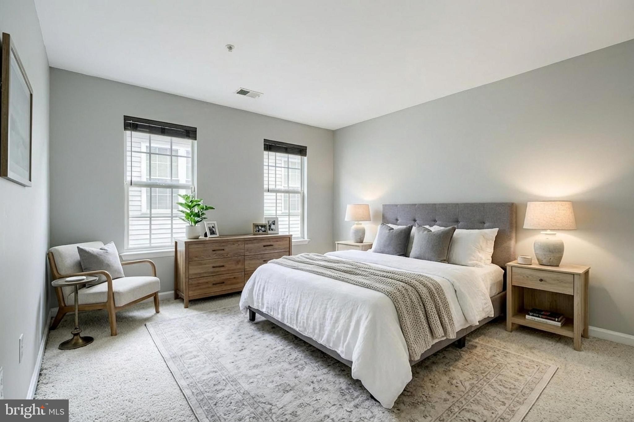 8803 Stoneridge Circle, Unit 301 Pikesville, MD 21208 - Photo 5 of 35 Virtually staged- Master bedroom