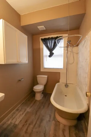a bathroom with a sink and a toilet
