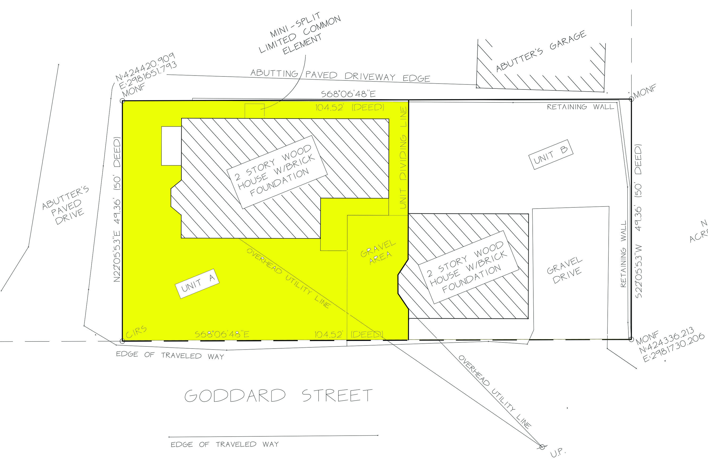 14 Goddard Street Lisbon, ME 04252 - Photo 85 of 87 Survey highlighting unit A