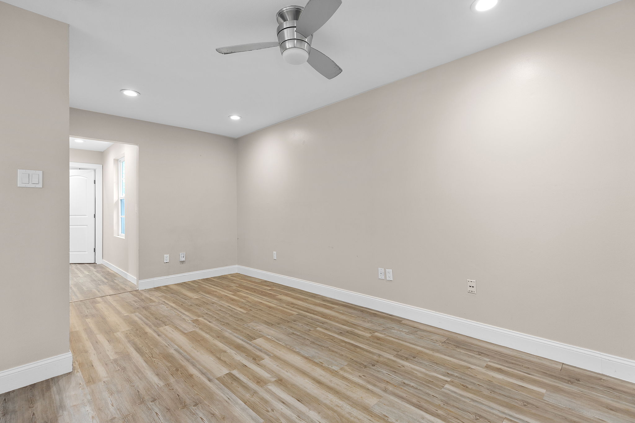 3909 Willbert Road, Unit B Austin, TX 78751 - Photo 10 of 16 Living area with view of hallway to bedrooms