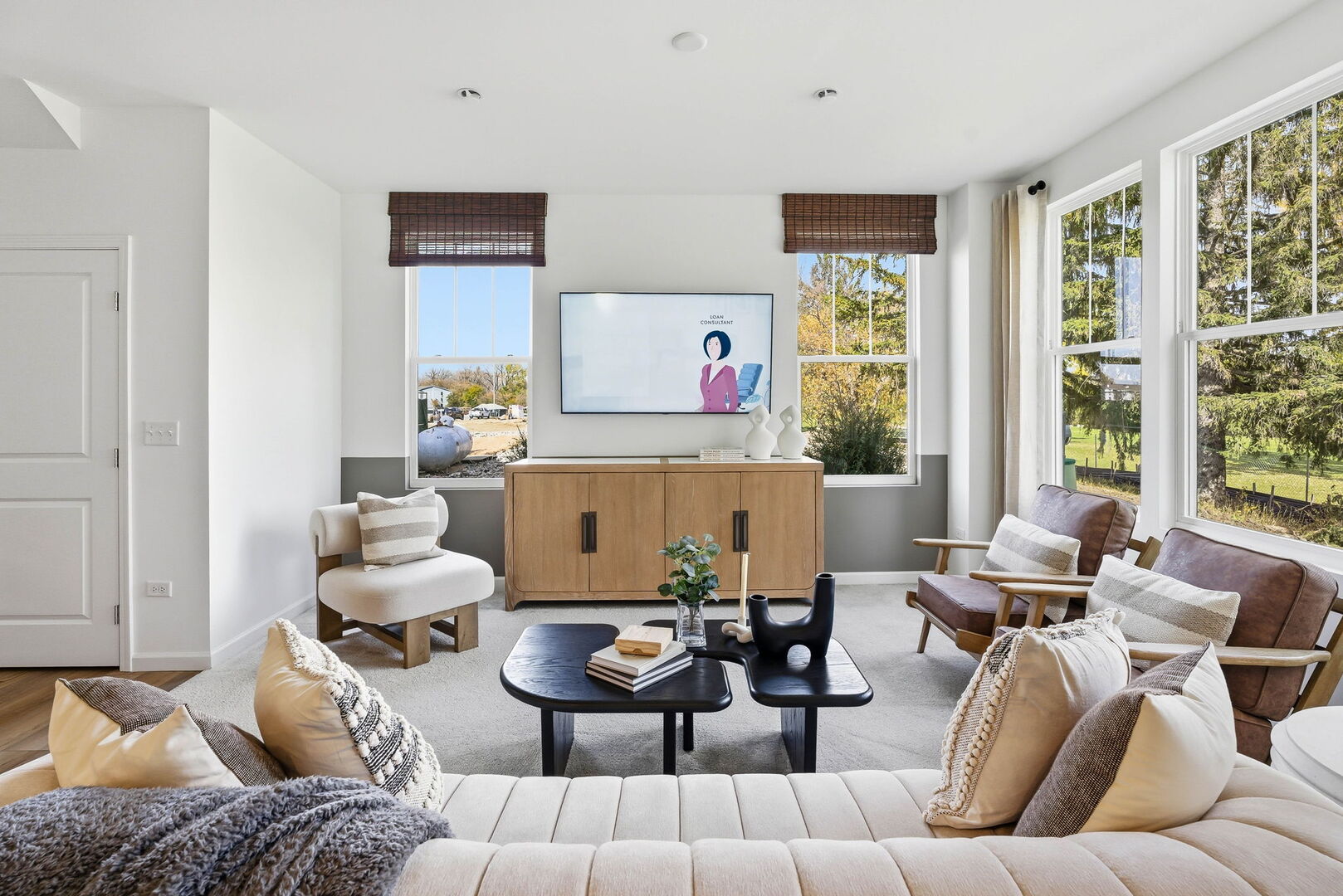 1985 Leiter Way, Unit 1102 Hoffman Estates, IL 60169 - Photo 11 of 23 a living room with furniture and a large window