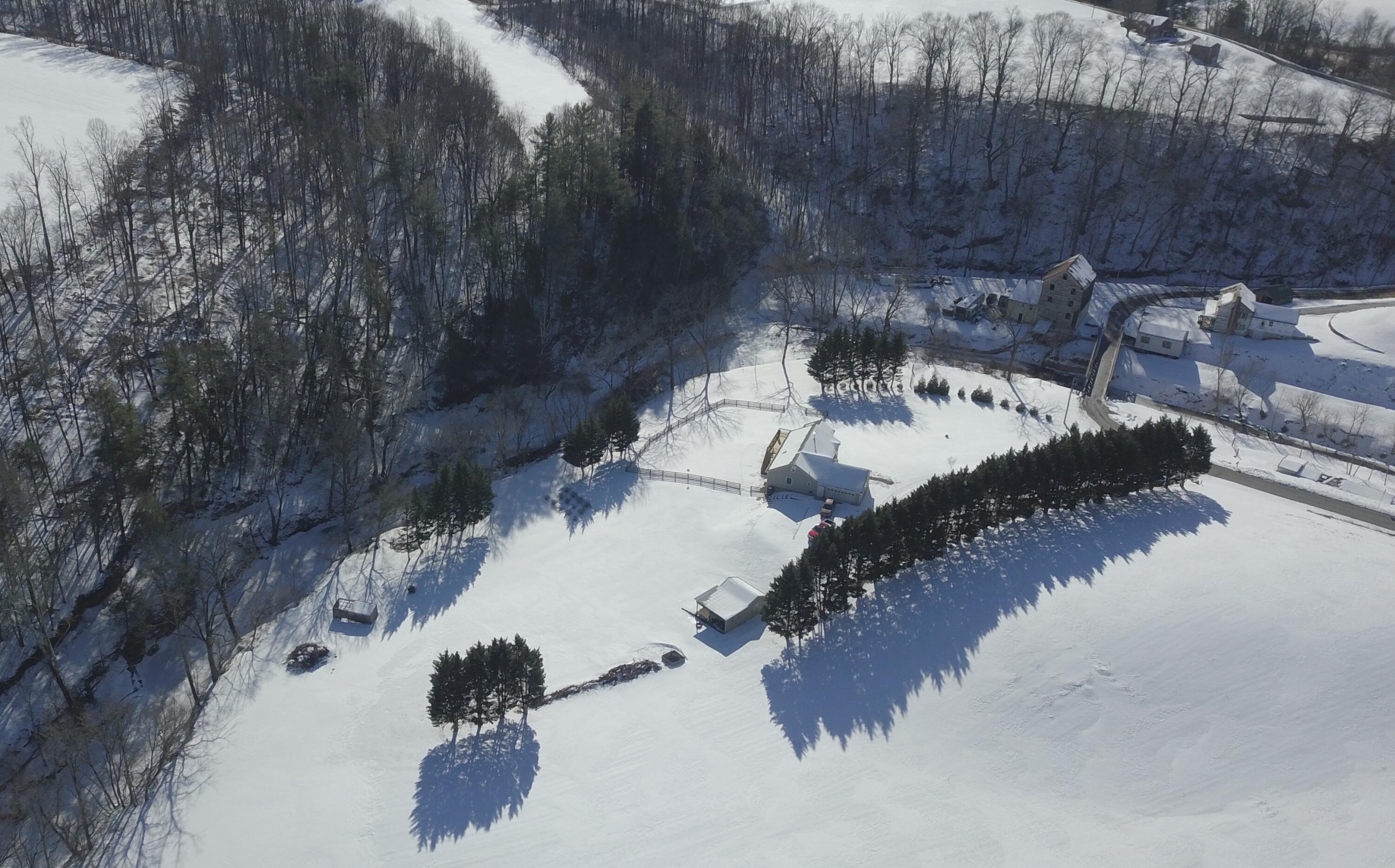 1768 Alean Road Wirtz, VA 24184 - Photo 46 of 53 Snow Aerial 2