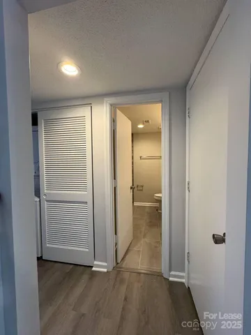 an empty room with closet