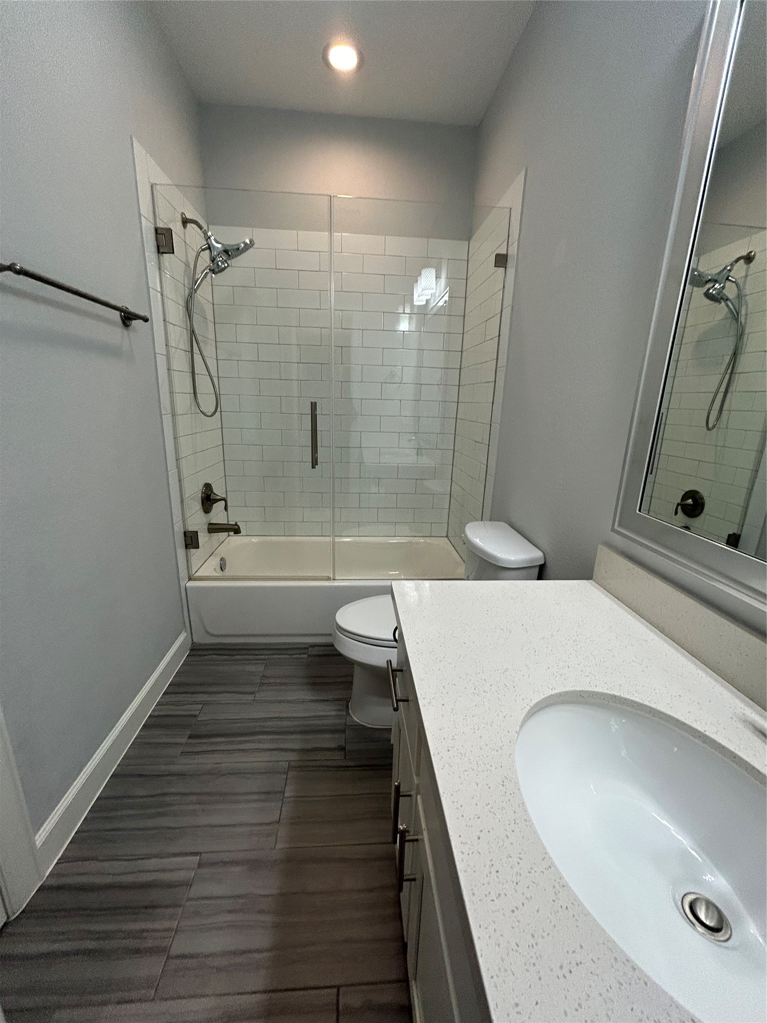 1211 Marconi Street Houston, TX 77019 - Photo 34 of 42 a bathroom with a sink a toilet and shower