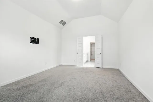 an empty room with an entryway