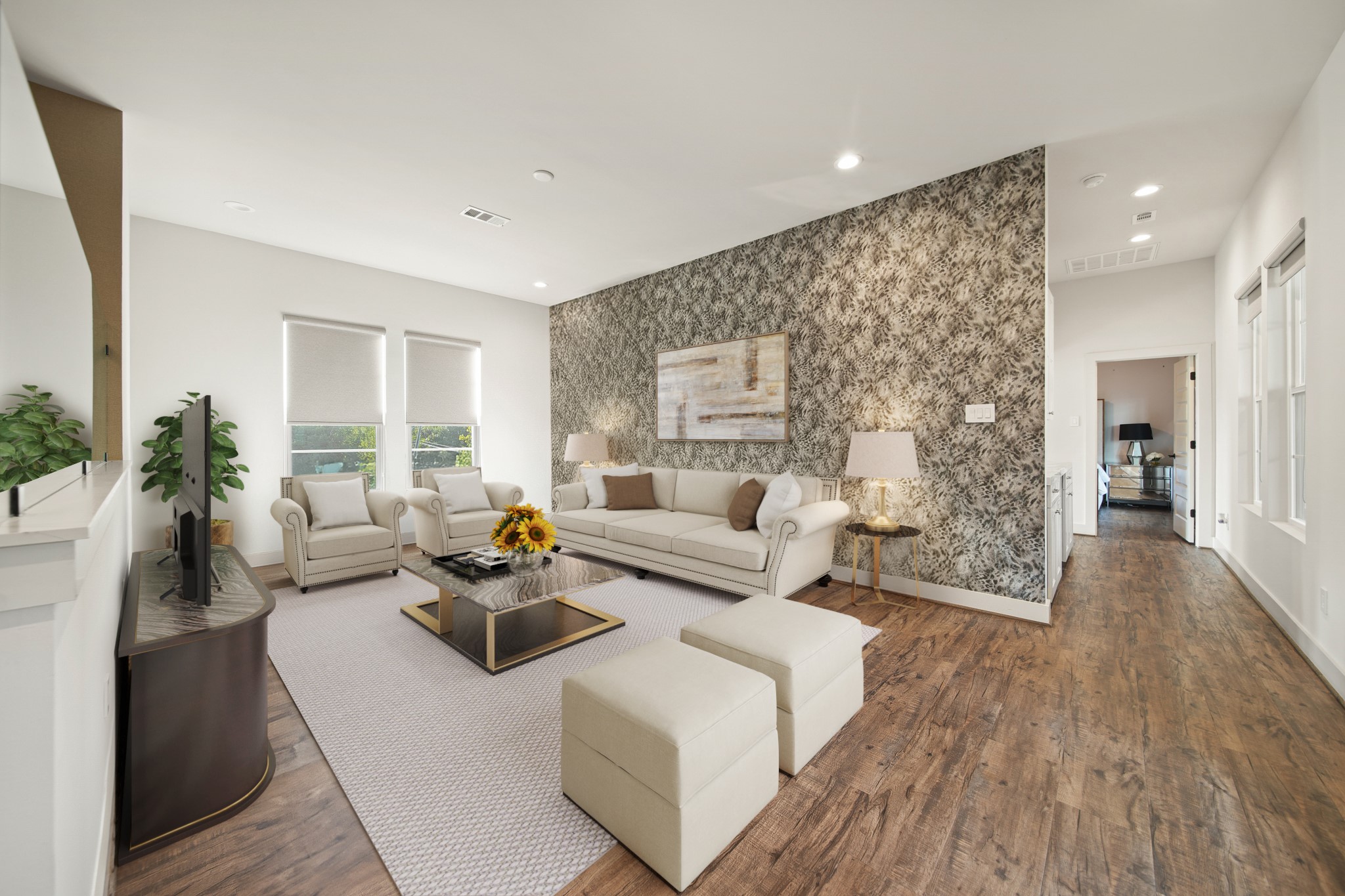 5434 Windswept Lane Houston, TX 77056 - Photo 28 of 45 Upstairs, this lush loft will be the best spot to read a book and let your mind fly. *virtually staged*