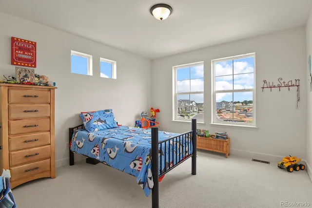 a bedroom with furniture and a window