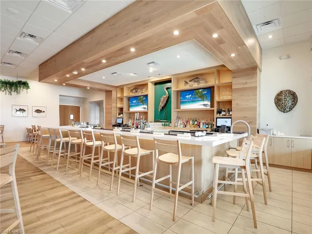 a view of a dining area with furniture