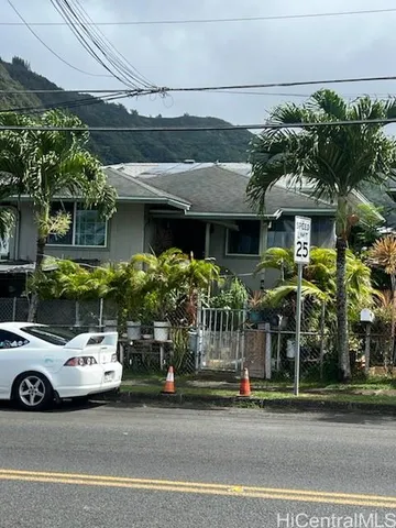 a car parked in front of a building