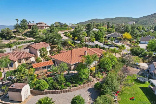 an aerial view of multiple house