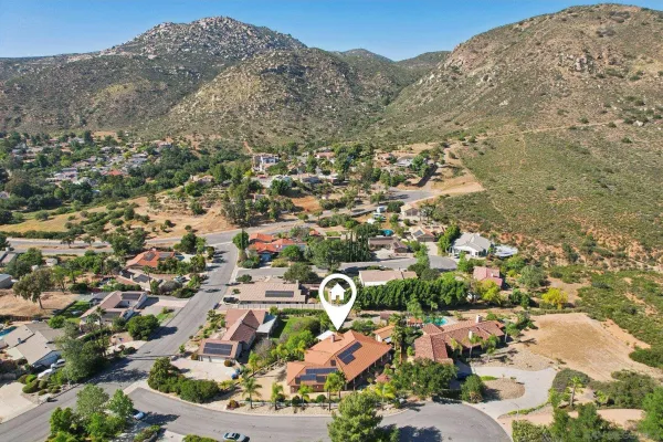 an aerial view of a city