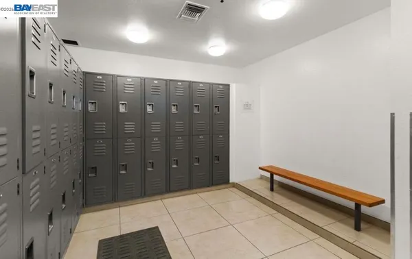 a view of a hallway with closet