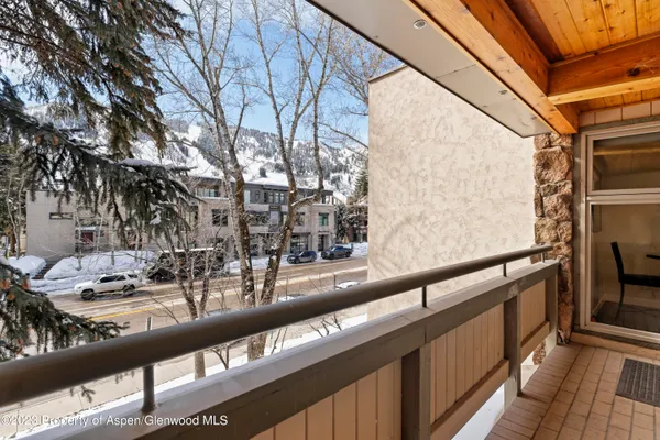 a view of city from the balcony