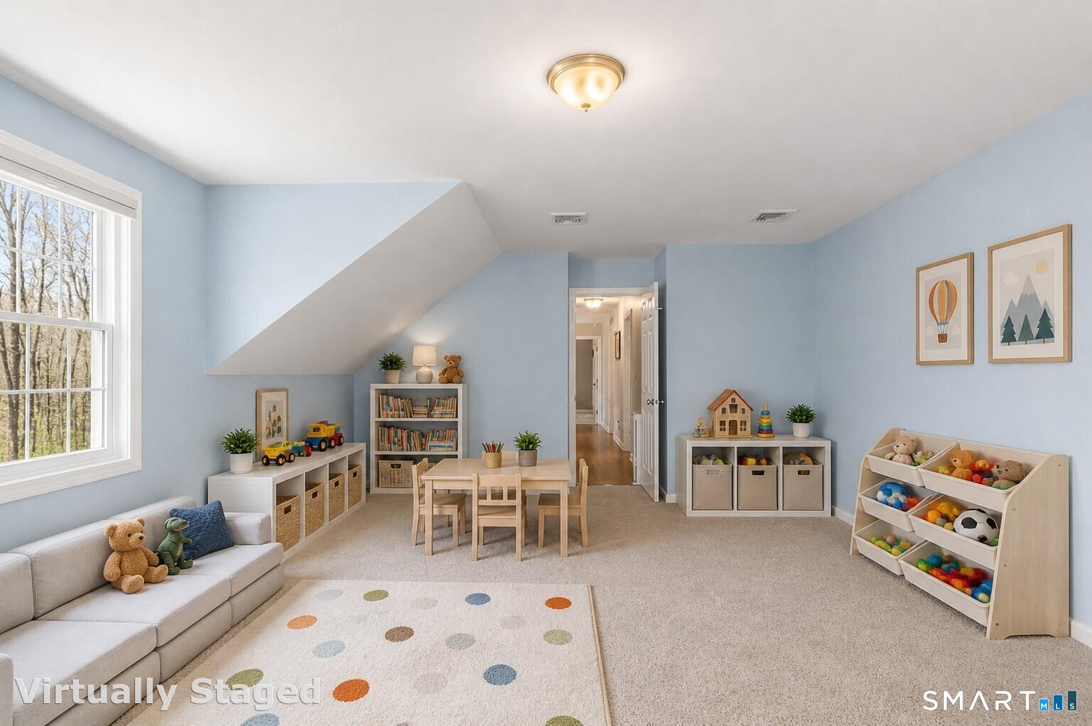 45 Beardsley Road New Milford, CT 06776 - Photo 27 of 40 A standout feature of the home is the oversized bonus room on the upper level-perfect for a playroom, media room, gym, or flexible living space