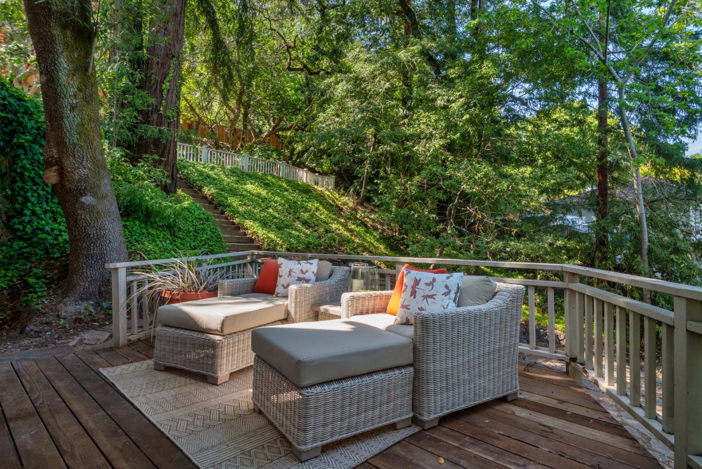 775 Bowhill Road Hillsborough, CA 94010 - Photo 23 of 28 a view of a couches in a patio