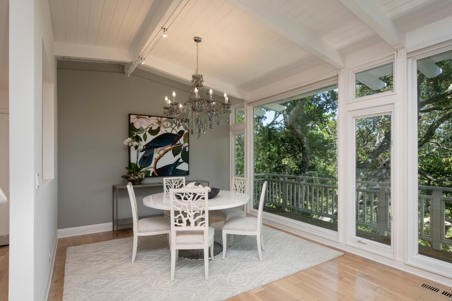 775 Bowhill Road Hillsborough, CA 94010 - Photo 8 of 28 a view of a dining room with furniture window and outside view