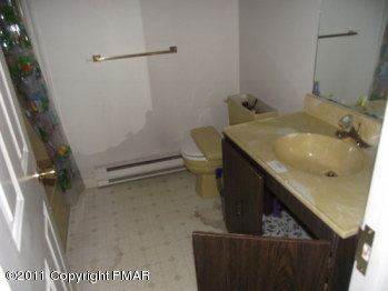 30 Holly Forest Road Mount Pocono, PA 18344 - Photo 7 of 12 a bathroom with a granite countertop sink a toilet and a shower