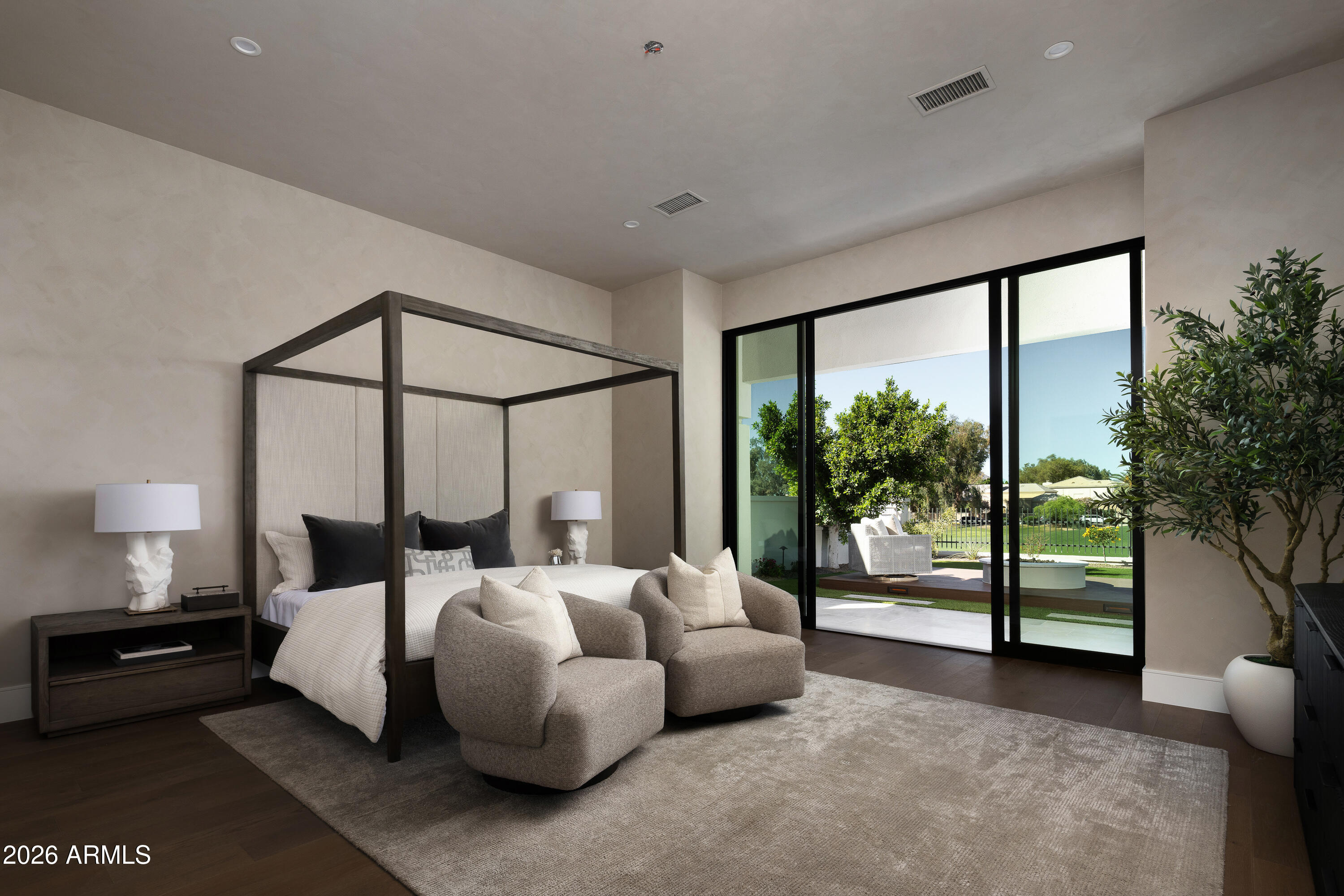 7878 East Gainey Ranch Road, Unit 14 Scottsdale, AZ 85258 - Photo 16 of 40 a spacious bedroom with a bed and large window