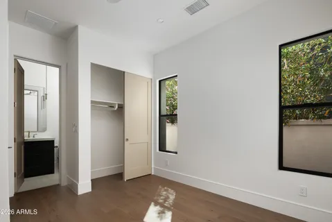 a bathroom with a sink and mirror