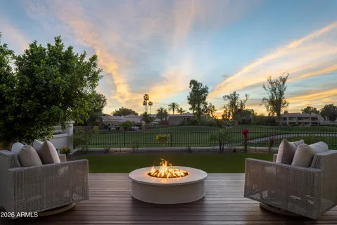 a view of a couches in a patio