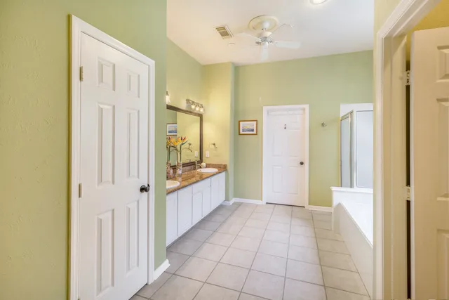 a view of a bathroom with a shower