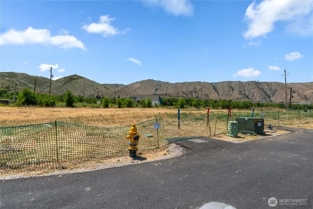 a view of a lake with a mountain in the background