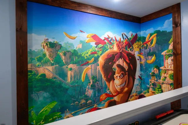 a view of a painting on the wall